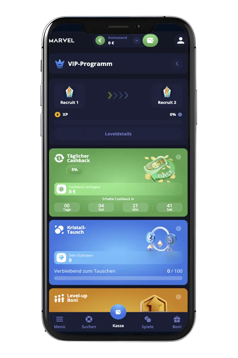VIP-Programm für Spieler auf dem Handybildschirm
